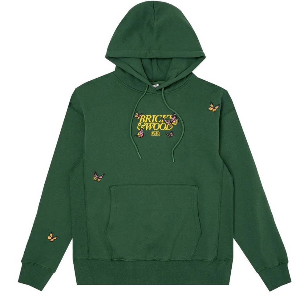 Bricks & Wood x Felt Fleece Hoodie Mens Size Medium